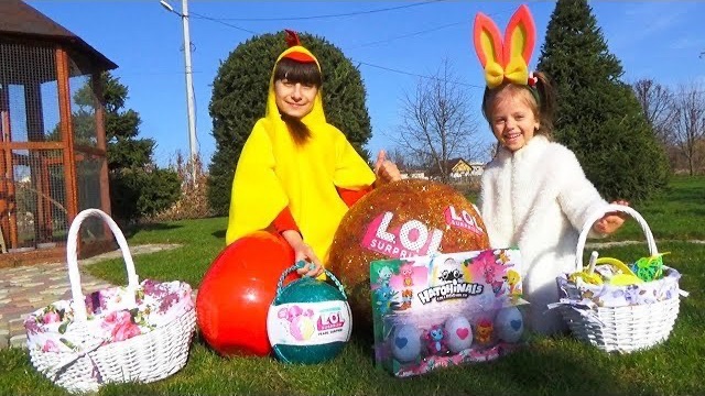 ЧЕЛЛЕНДЖ Easter Egg Hunt яйца с сюрпризами Giant Surprise LOL Большой ЛОЛ сюрприз Toys For Kids