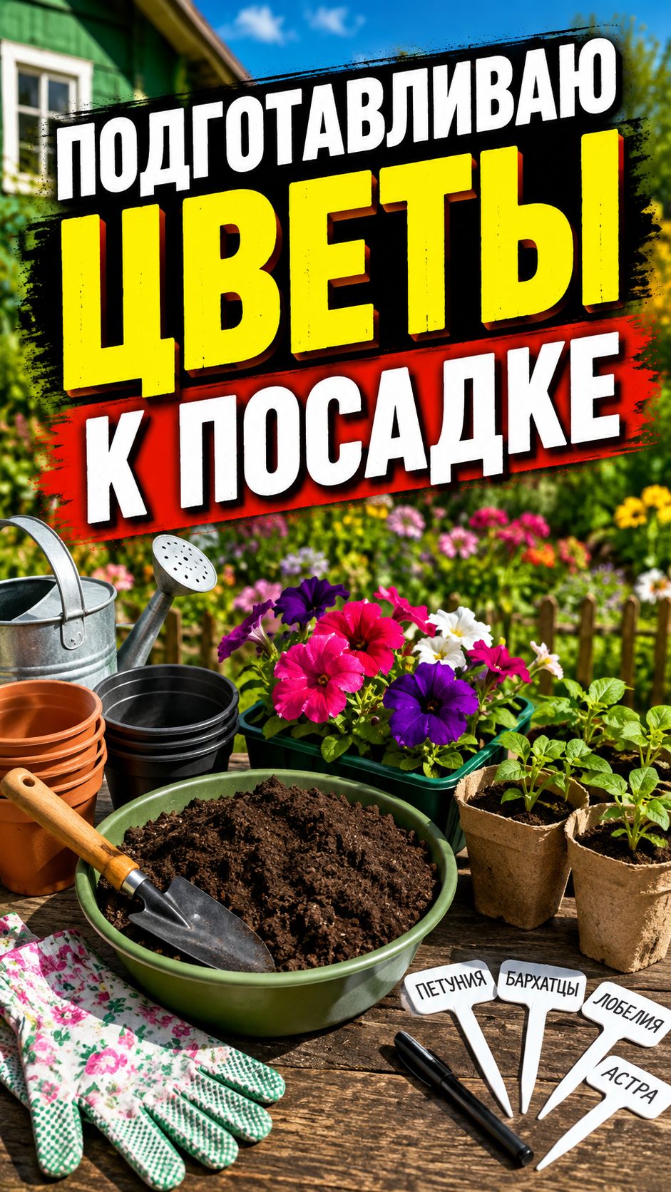 Подготавливаю цветы к посадке