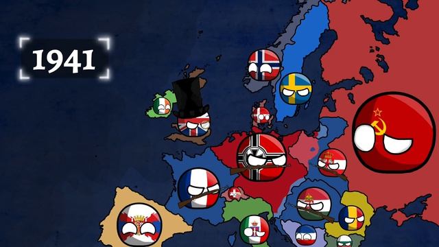 Alternative History Of Europe (1900-2021) Countryballs