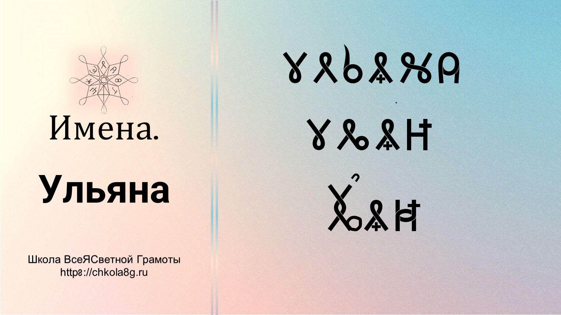 Наши Имена. Расшифровка значений Имени