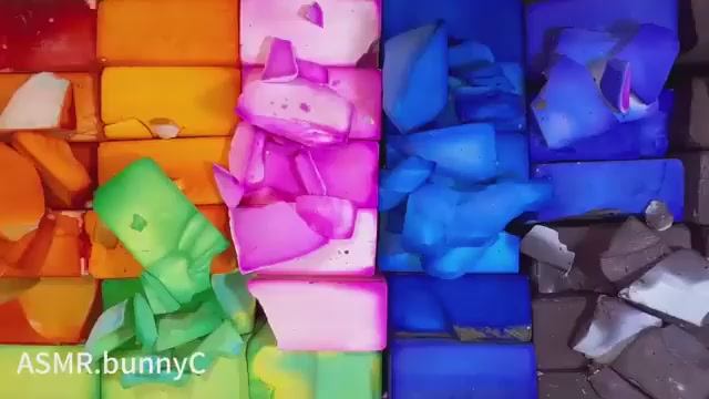 АСМР мел🌹ASMR BunnyC🌹Яркие Хрустящие Блоки 🌹