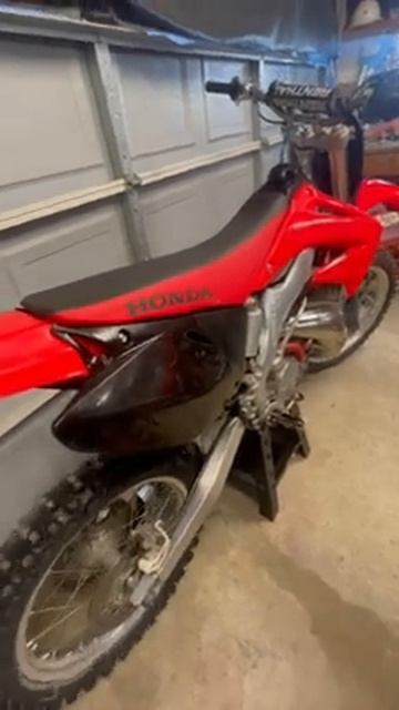 Race Gas In The CR125 Garage Project. #motocross #cr125 #supercross #racegas #forsale