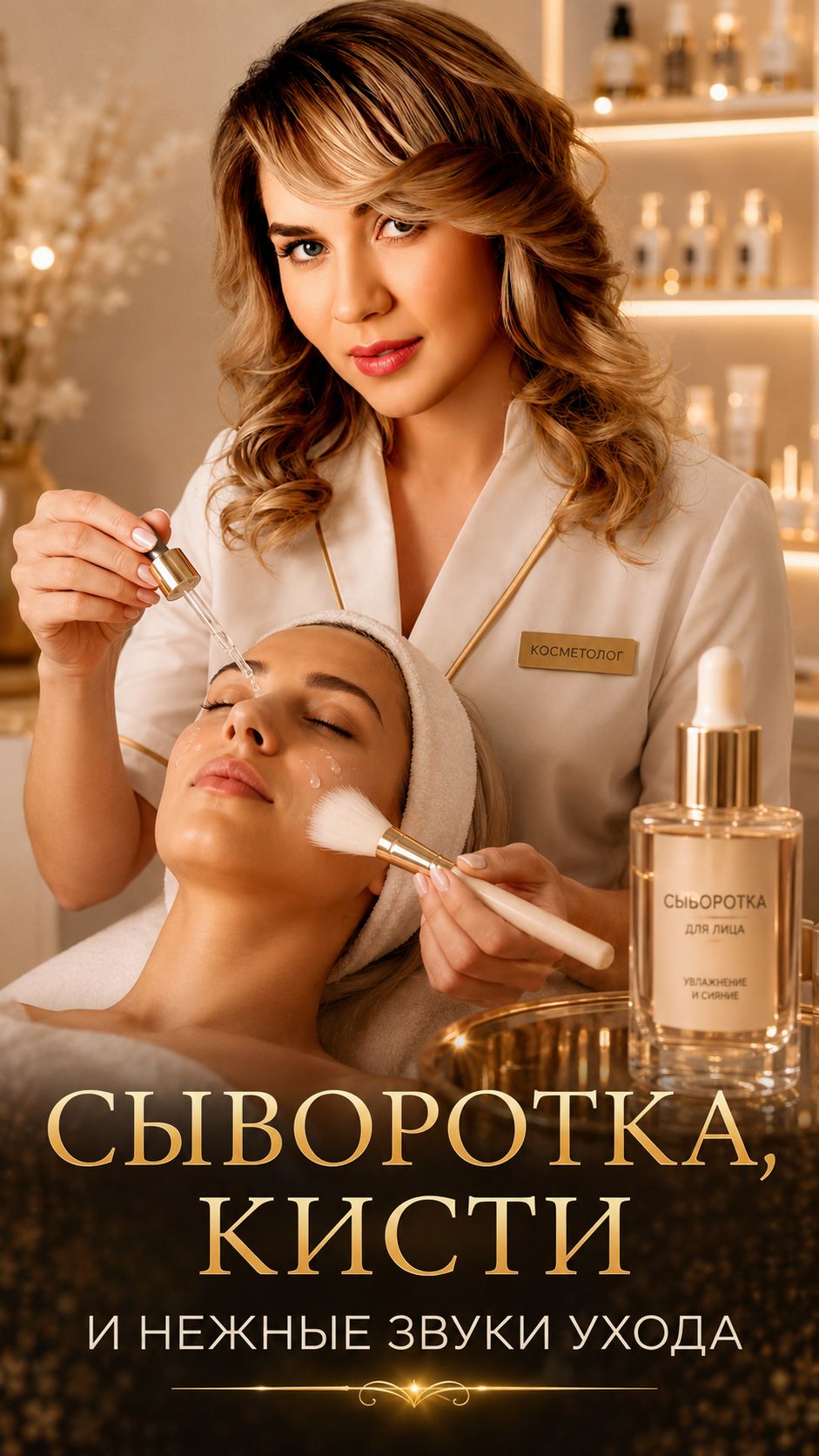 Сыворотка, кисти и нежные звуки ухода