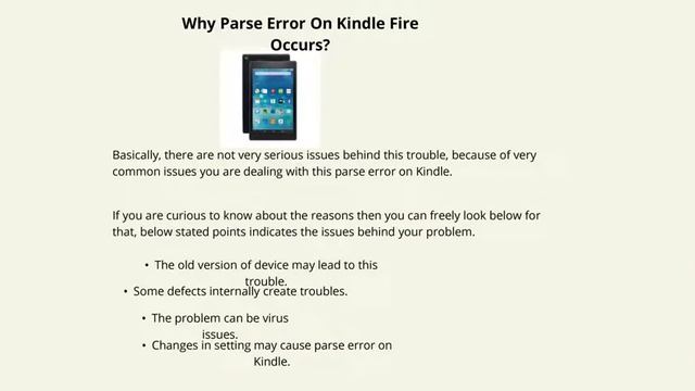 Easy Way To Solve Parse Error On Kindle
