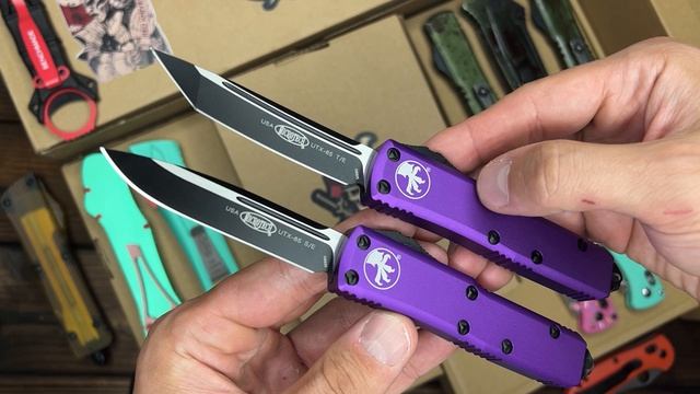 Нож реплика Microtech UTX-85 A+++ фиолетовый - обзор