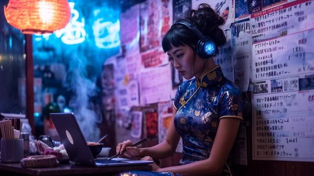Neo-Tokyo Hacker District  Deep Coding Music For Night Sessions