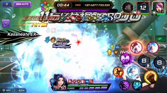 4.28 TRILLION! - A0 UE ATHENA - GUILD RAID DAMAGE TEST - KOF ALL STAR
