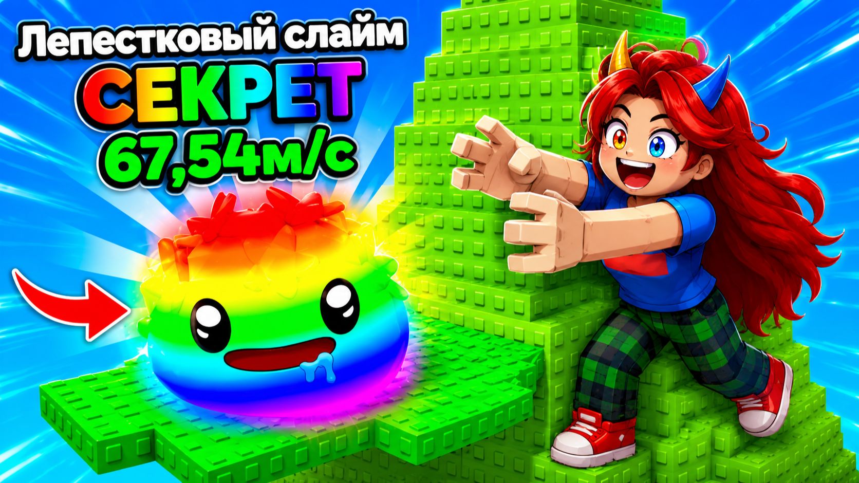 😱 ДОТЯНУЛАСЬ ДО СЕКРЕТНОГО СЛАЙМА В РОБЛОКС