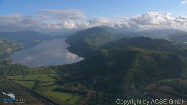 [HD] River And Mountains - Relaxing Helicopter Flight Birds Eye View
