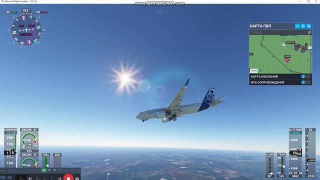 Microsoft Flight Simulator красивая посадка А-320
