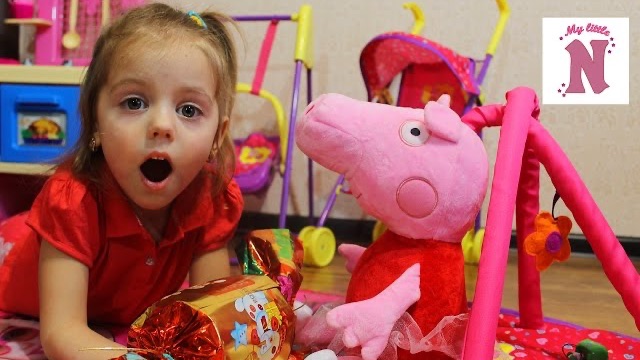 Игрушка СВИНКА ПЕППА Огромная конфета Коляска качеля игровой коврик Peppa Pig Toys