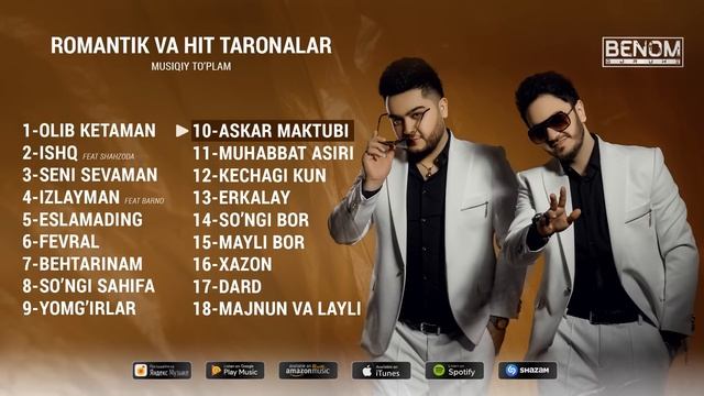 Benom Guruhi - “Romantik Va Hit Taronalar”  Terma To'plami