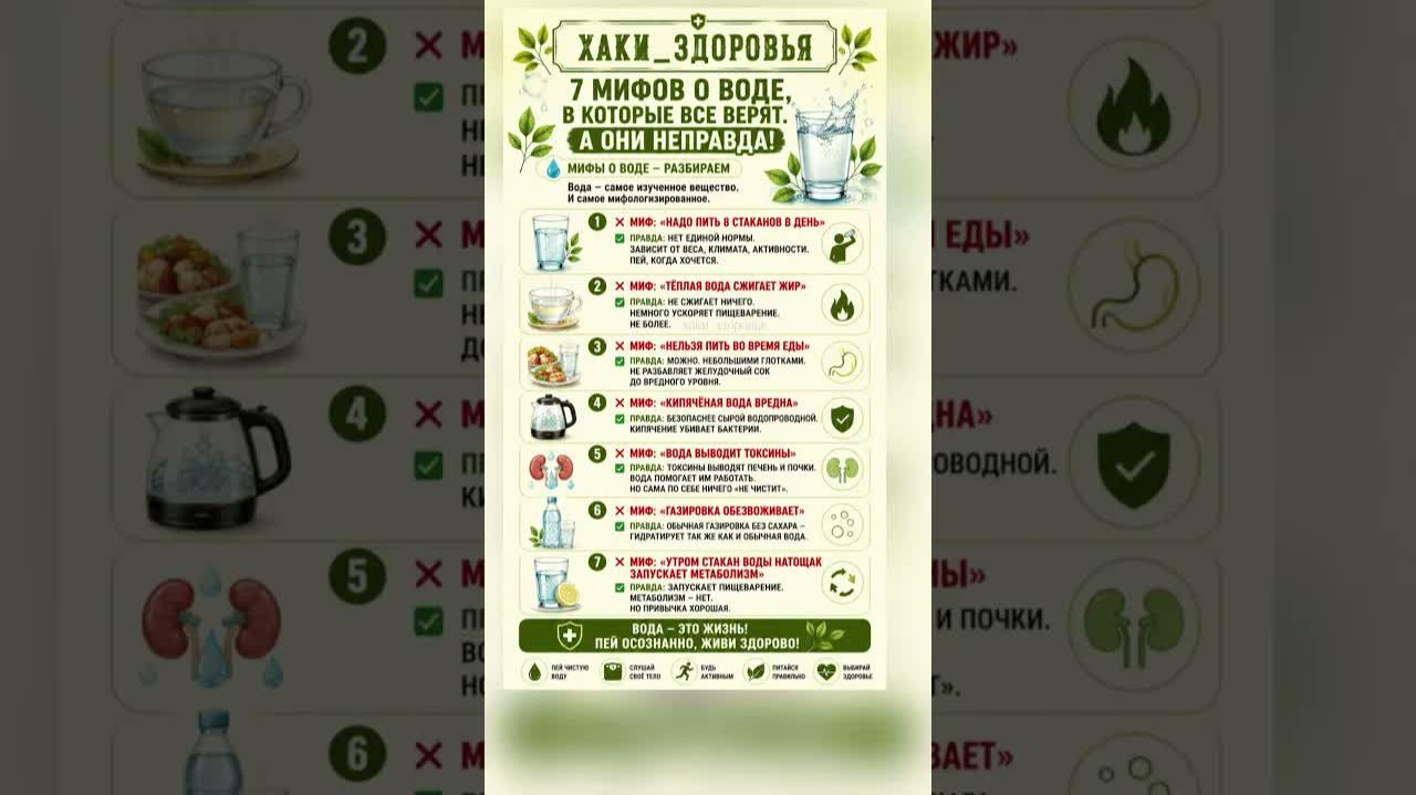 Сколько воды пить на самом деле Миф о 2 литрах