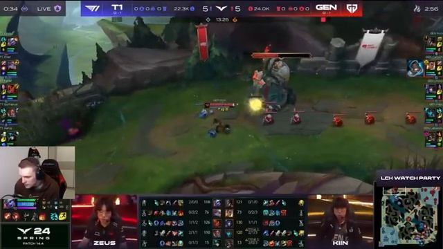 T1 VS GENG ЗА ТОП 1 КОРЕИ | T1 VS GENG | LCK SPRING 2024