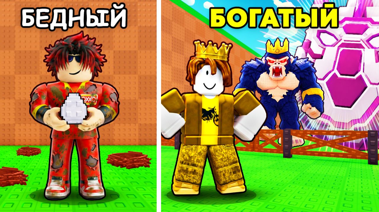 😱БЕДНЫЙ Vs БОГАТЫЙ ИГРОК! ПОЛУЧИЛ САМЫЕ ДОРОГИЕ ЯЙЦА В УКРАДИ ЯЙЦО В РОБЛОКС!