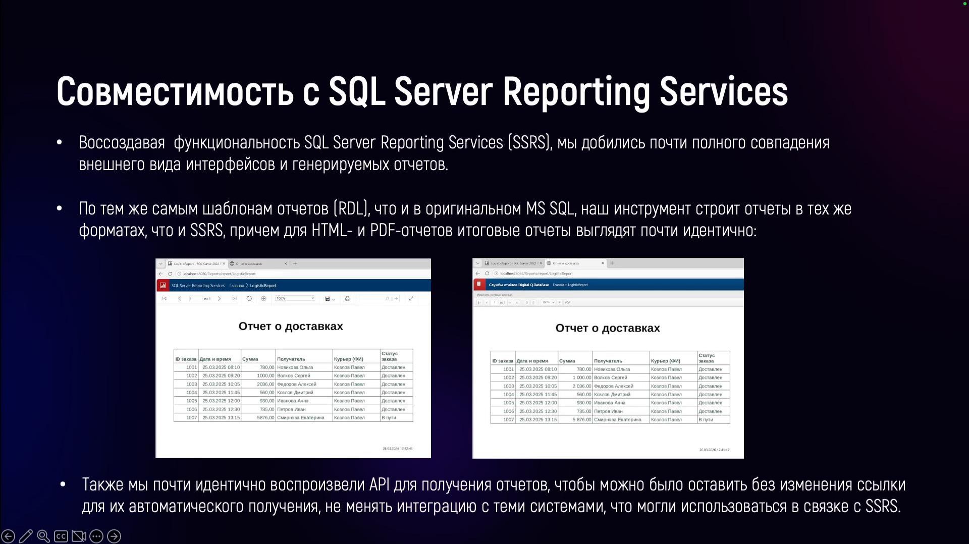 Digital Q.DataBase 18.2 | RDL-отчёты и совместимость с SSRS