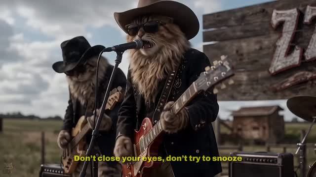 ZZ Cat - Gimme All Your Kibble (ZZ Top AI)