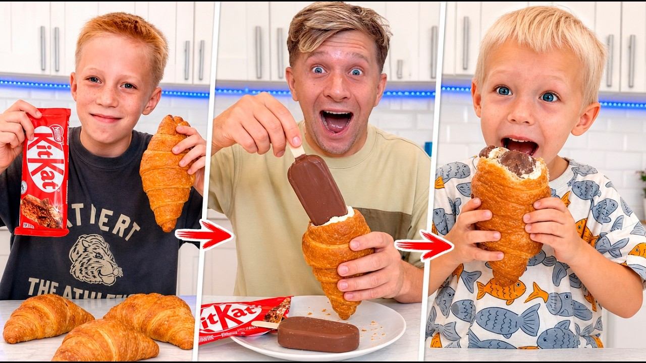 ПОЛОЖИЛИ МОРОЖЕНОЕ В КРУАССАН! Мы не ожидали ЭТОГО! - Family Box
