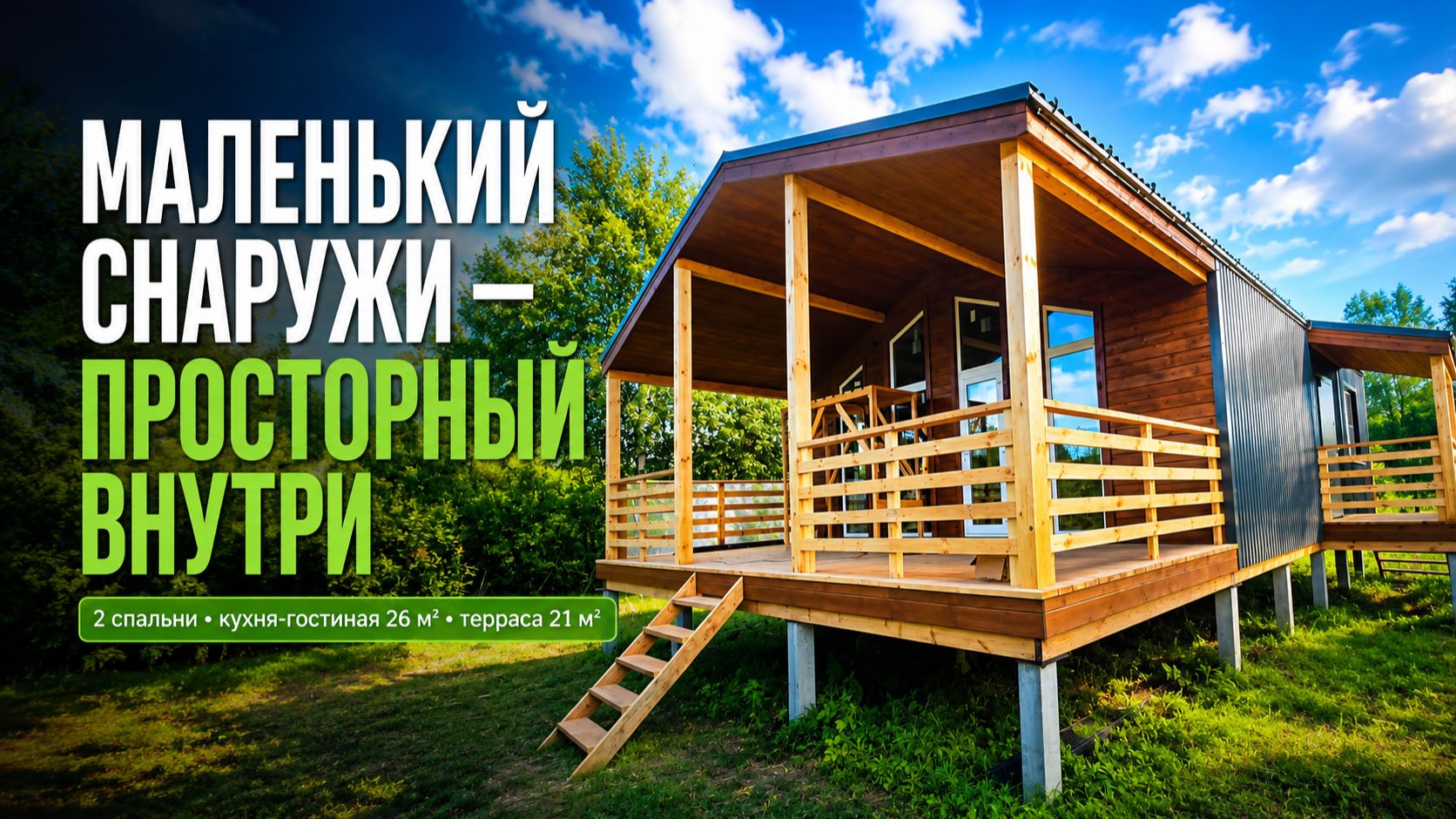 Небольшой дом, в котором действительно удалось разместить всё необходимое для комфортной жизни.
