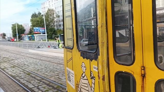 Перегонка жёлтой Tatra KT4SU в депо // 31.08.2026
