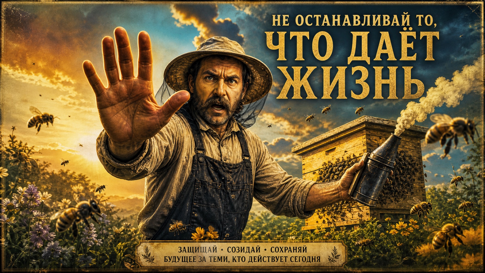 Что значит? Пчелиная «борода», свисающая с передней части улья