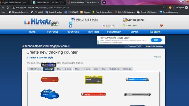 Visitor Tracker Widget For Website | Technical Palash | How To Add Live Visitor Counter