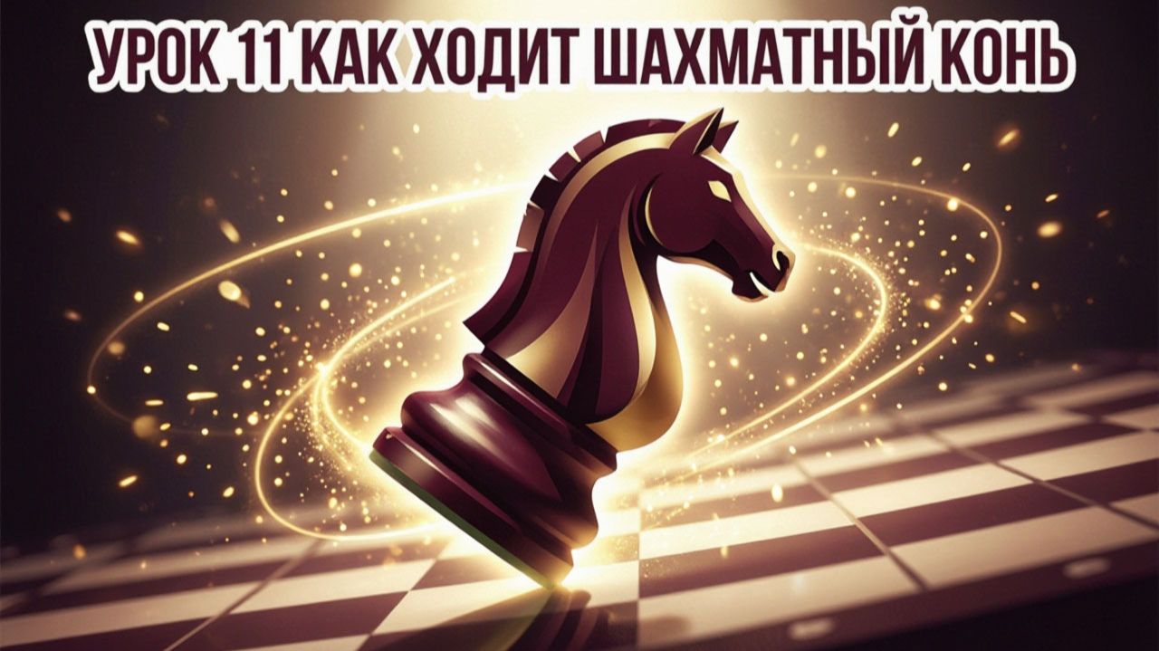 Урок 11: Как ходит ШАХМАТНЫЙ КОНЬ - Для новичков