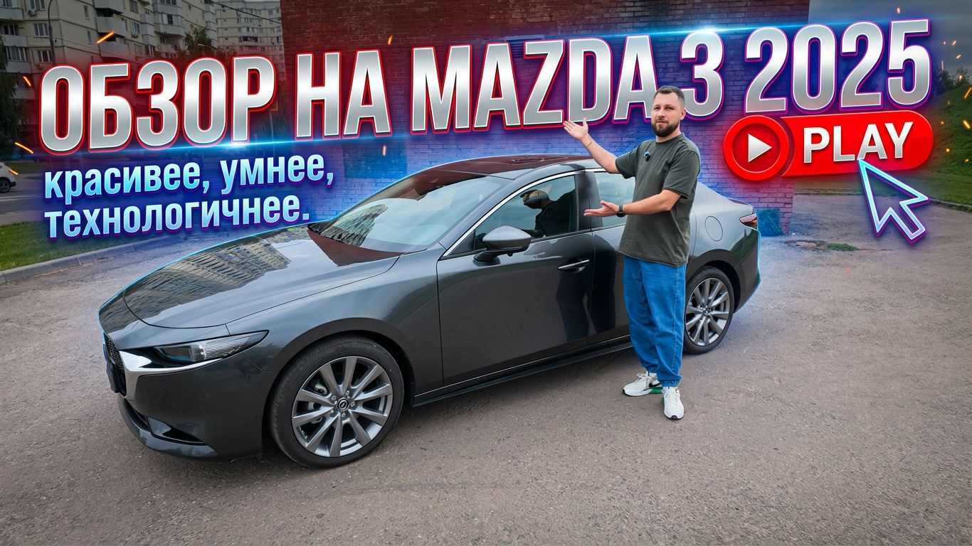 Обзор Mazda 3 2025: красивее, умнее, технологичнее!