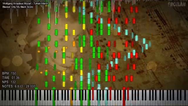 Synthesia/Zenith-MIDI: Turkish March | Impossible Piano | Black MIDI