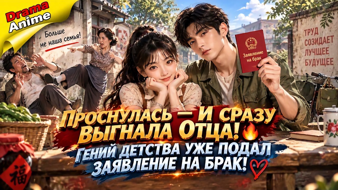 В 70-х я выгнала отца-дармоеда! Гений детства срочно подал заявление на брак! Китайская аниме дорама