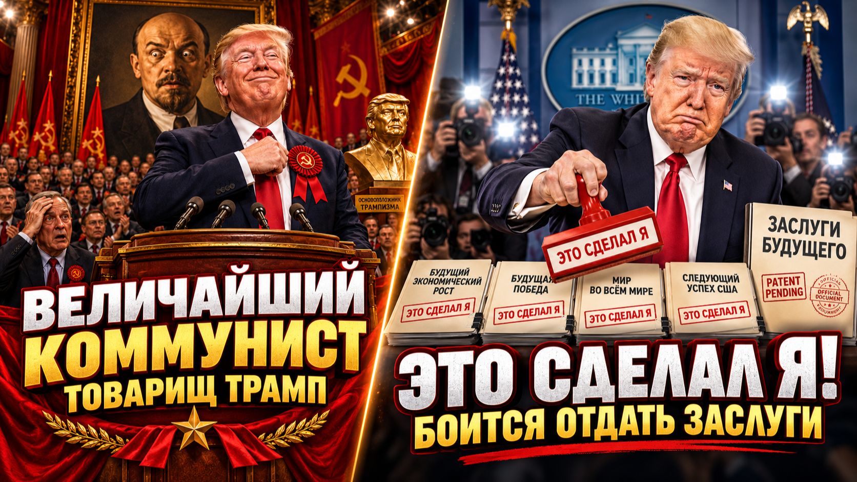 ТРАМП БОИТСЯ, ЧТО ЕГО ЗАСЛУГИ УКРАДУТ — И УЖЕ СРАВНИВАЕТ СЕБЯ С ЛЕНИНЫМ