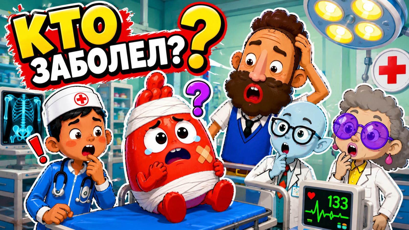🏥 БОЛЬНИЦА ДЛЯ ДЕТЕЙ! 🤔 Кто заболел? Доктор начинает большое обследование 🩺😲