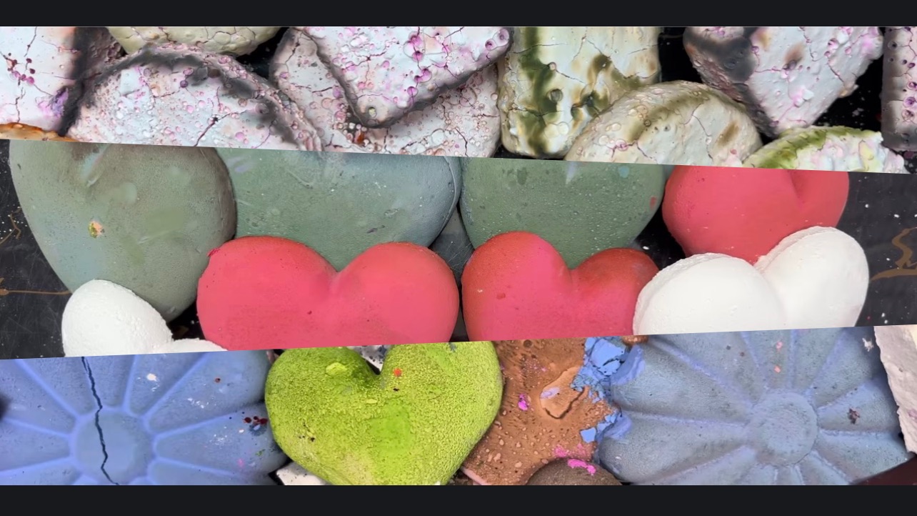 ASMR Crush Dyed Chalk 💚🌈🩷🌈🤍3в1