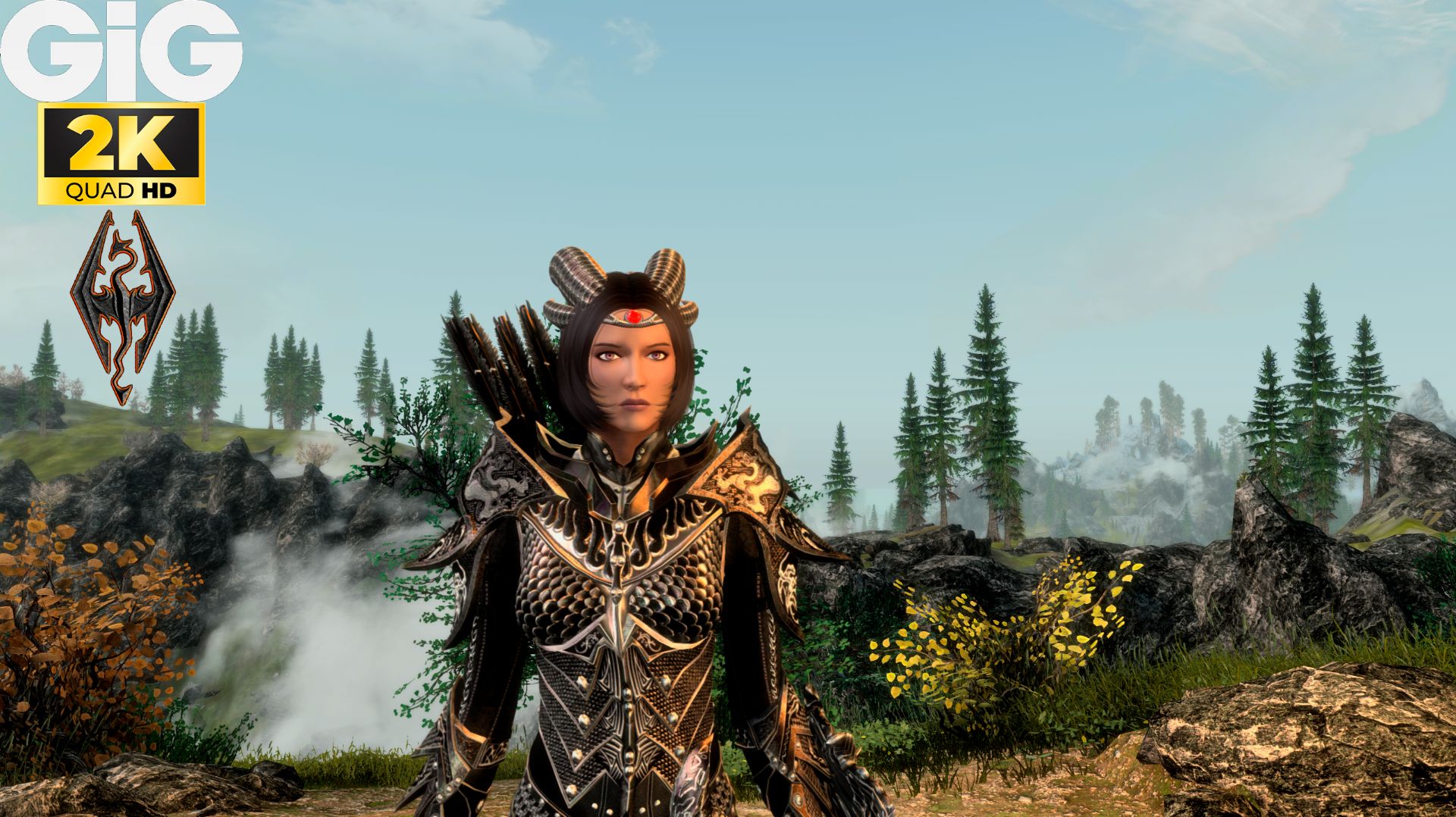 SKYRIM - Полный ремастер + Даэдрическая броня охотницы без свечения