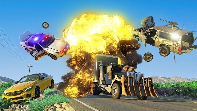 ЖЕСТОКИЙ ПРОРЫВ - Экстремальная полицейская погоня BeamNG.Drive