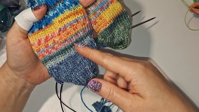 Мои носочные старты/Как соединяю без узелков пряжу/Носочная пряжа