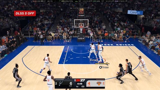Геймплей NBA 2K27 с включенным и выключенным DLSS 5