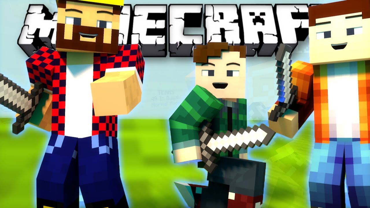 Убиваем Врагов Командой - Minecraft Мега Скай Варс (Mini-Game)
