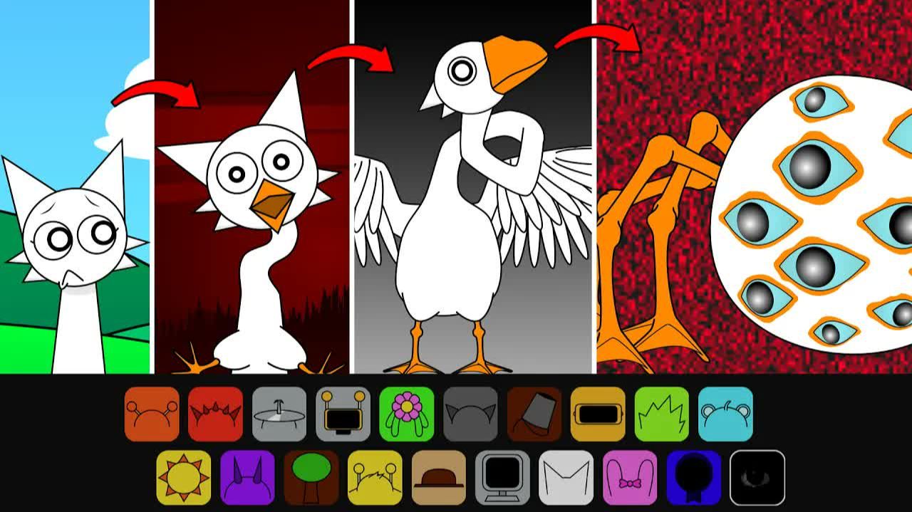 Making HONK INFECTED GOOSE (Cyriak Creature) From WENDA Sprunki Incredibox My OC Sprunki Mod