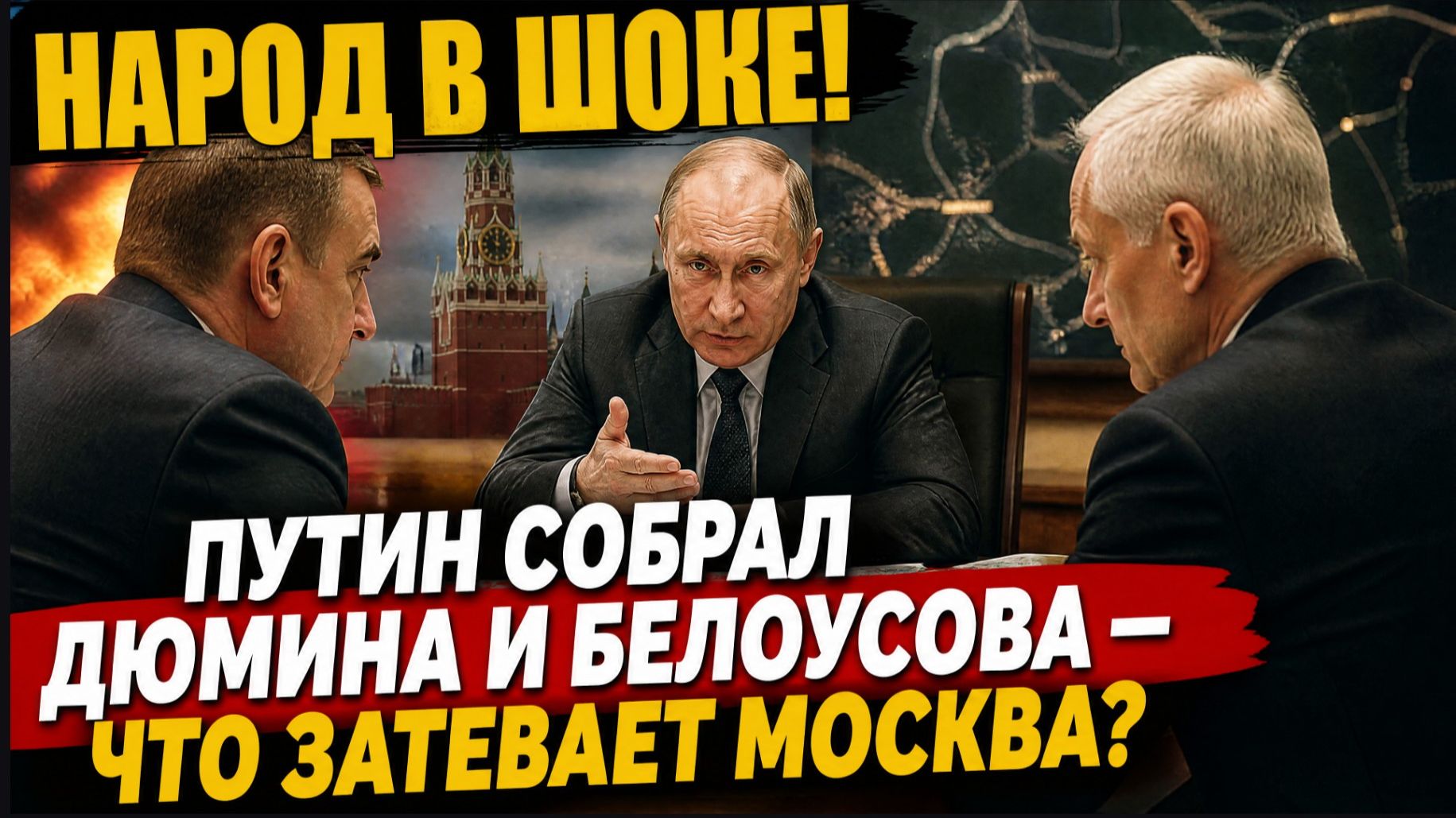 ⚡️НАРОД В ШОКЕ!  ПУТИН СОБРАЛ ДЮМИНА И БЕЛОУСОВА — ЧТО ЗАТЕВАЕТ МОСКВА?
