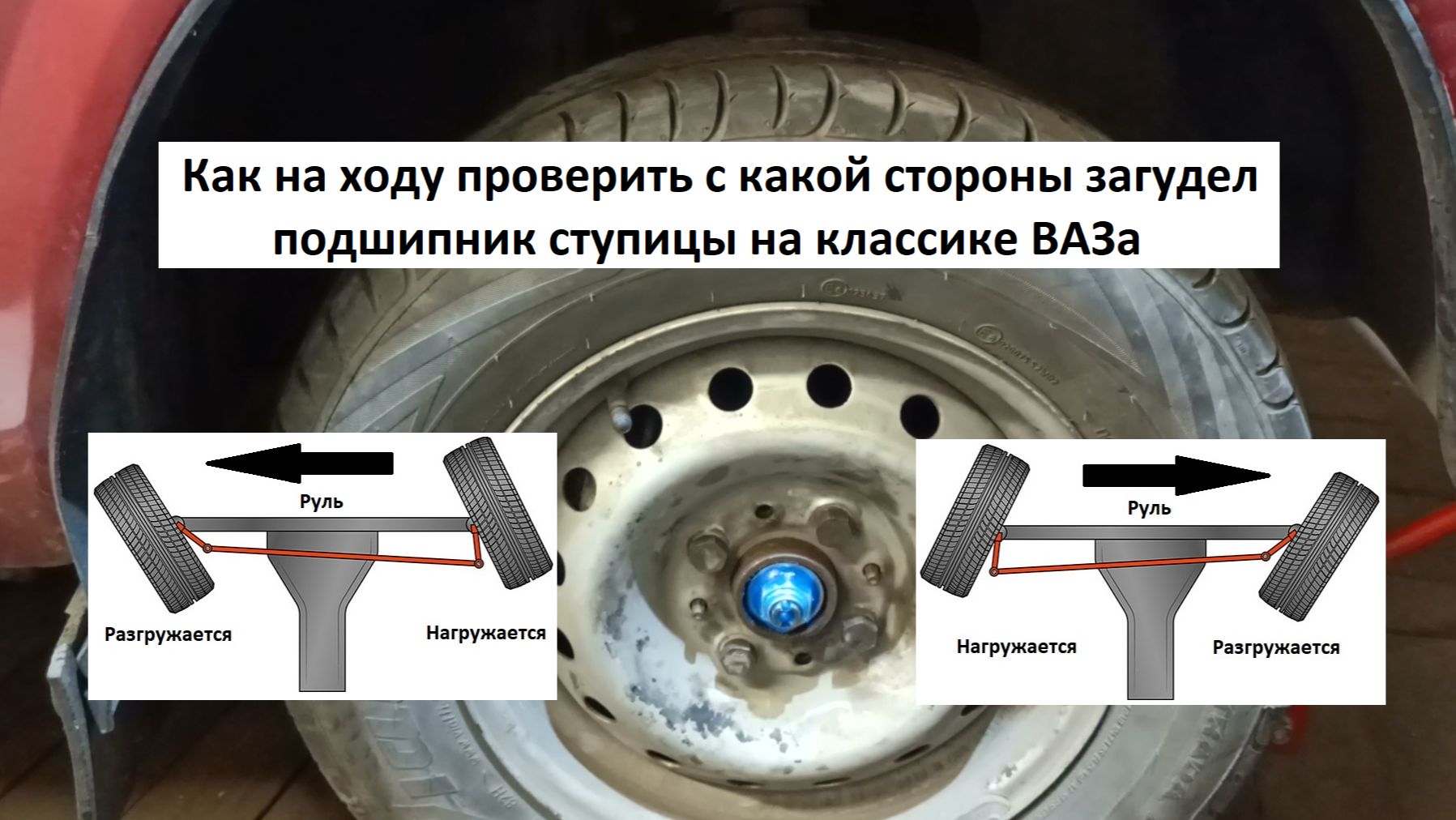 Как на ходу проверить с какой стороны загудел подшипник ступицы