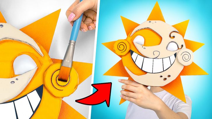 Сделал маску Солнца и Луны из Пять ночей у Фредди! ☀️🌙 Эпичный крафт