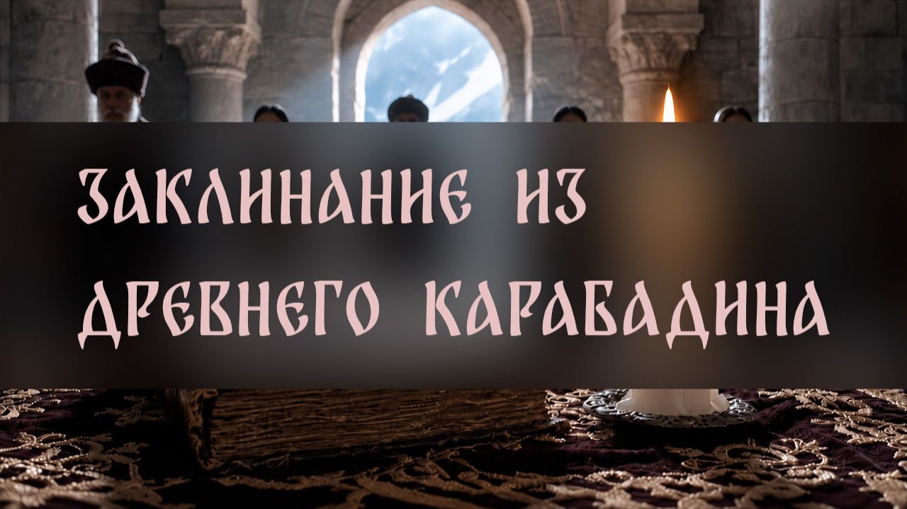 ЗАКЛИНАНИЕ ИЗ ДРЕВНЕГО КАРАБАДИНА. ДЛЯ ВСЕХ ▴ ВЕДЬМИНА ИЗБА. ИНГА ХОСРОЕВА