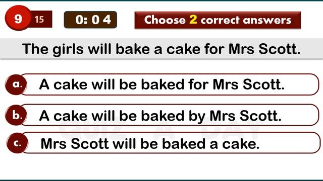 Passive Voice Quiz _ Verbs With Two Objects _ 15 Questions_720p
