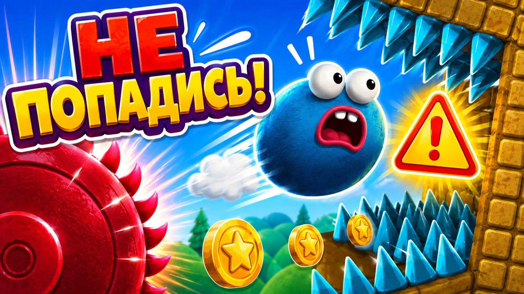 Синий герой собирает все монетки! 💰 Весёлое приключение для детей