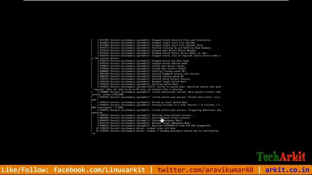 Failed To Start Switch Root Linux Troubleshooting | Emergency Mode | Tech Arkit