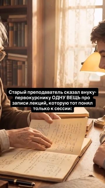 Старый преподаватель сказал внуку-первокурснику ОДНУ ВЕЩЬ про записи лекций:
