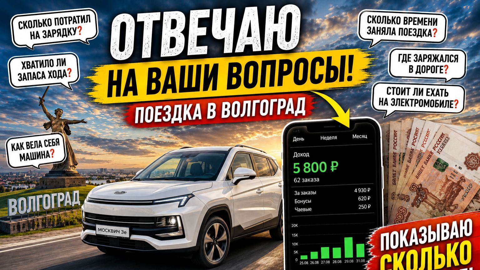 Ответы на вопросы о поездке в Волгоград + показываю заработок