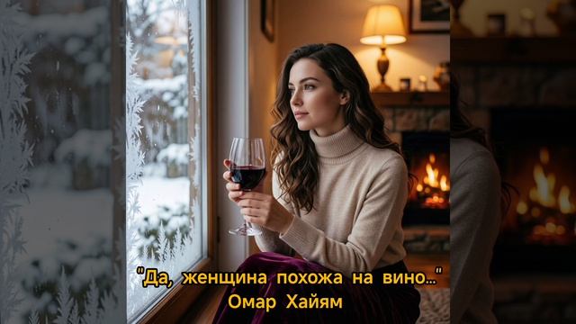 Да, женщина похожа на вино 🍷❤️ Омар Хайям #стихиожизни#любовь