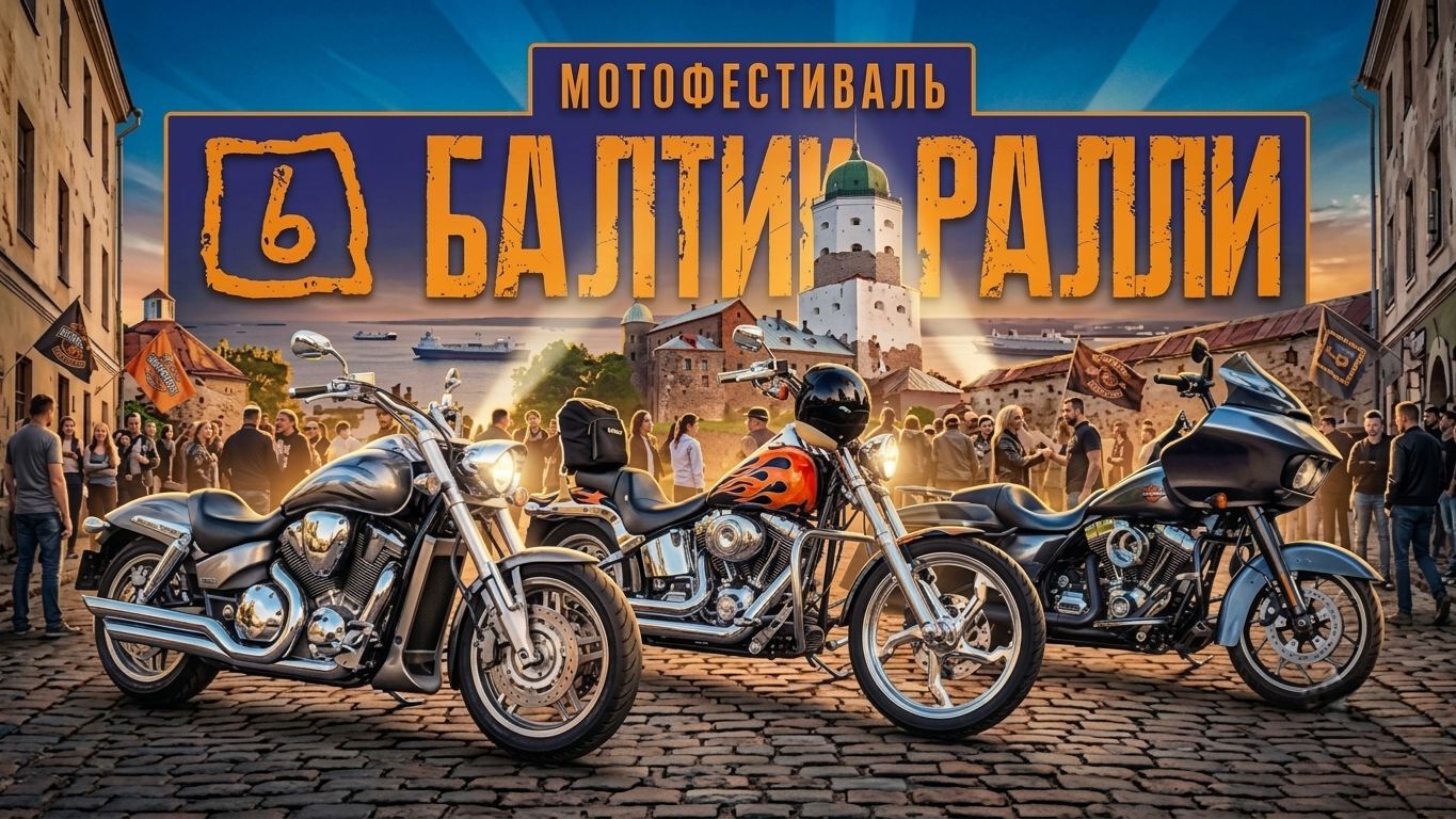 Балтик Ралли | Мотопарад до границы с Финляндией | POV Motovlog | Honda VTX 1800 F